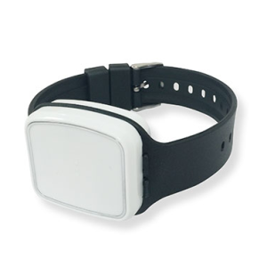 Vibby Fall Detector pendant on wrist strap